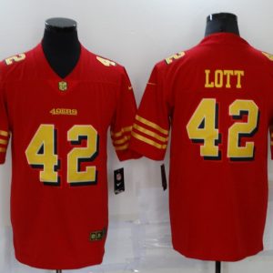 Men's San Francisco 49ers #42 Lott Red/Gold Vapor Untouchable Limited Jersey