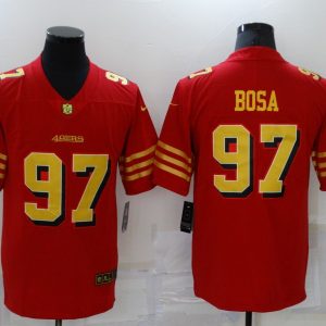 Men's San Francisco 49ers #97 Nick Bosa Red/Gold Vapor Untouchable Limited Jersey