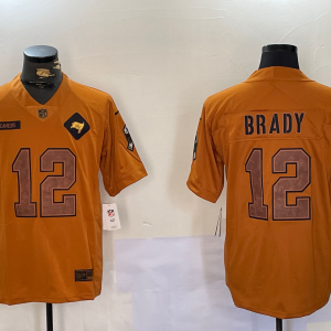Men's Tampa Bay Buccaneers #12 Tom Brady 2023 Brown Salute To Service Limited Jersey