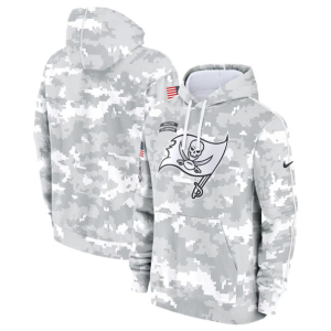 Men's Tampa Bay Buccaneers 2024 Arctic Camo Salute to Service Club Fleece Pullover