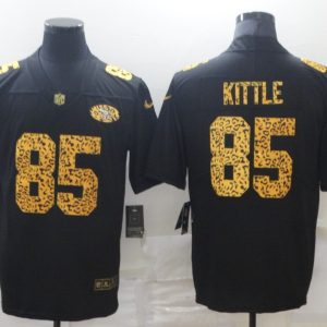 Men's San Francisco 49ers #85 Kittle Black Leopard Limited Jersey