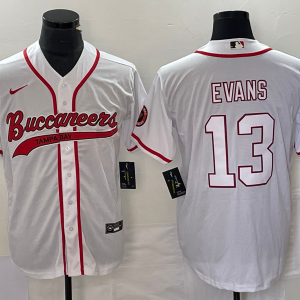 Men's Tampa Bay Buccaneers #13 Evans White Baseball Nike Jersey
