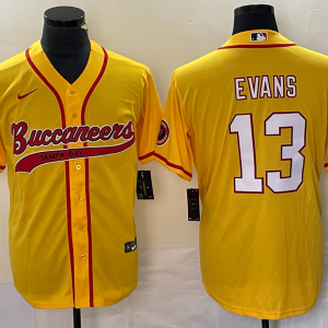 Men's Tampa Bay Buccaneers #13 Evans Yellow Baseball Nike Jersey