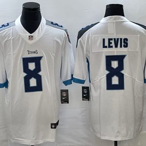 Men's Tennessee Titans #8 Will Levis White 2024 F.U.S.E. Vapor Limited Jersey