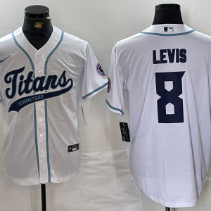 Men's Tennessee Titans #8 Will Levis Blue Baseball Nike Jersey