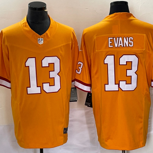 Men's Tampa Bay Buccaneers #13 Mike Evans Orange 2023 F.U.S.E. Vapor Limited Throwback Jersey