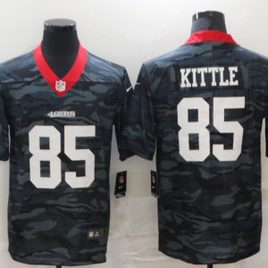 Men's San Francisco 49ers #85 Kittle 2020 Black Camo Limited Jersey