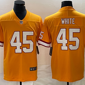 Men's Tampa Bay Buccaneers #45 Devin White Orange Throwback Vapor Untouchable Limited Jersey