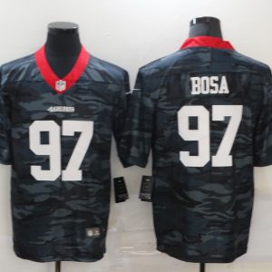 Men's San Francisco 49ers #97 Nick Bosa 2020 Black Camo Limited Jersey