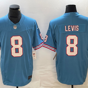 Men's Tennessee Titans #8 Will Levis Blue Inverted Legend Limited Jersey
