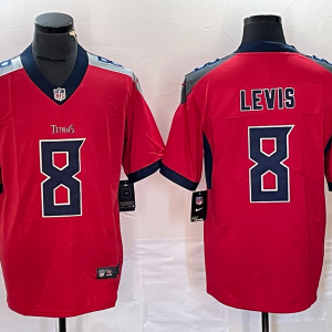 Men's Tennessee Titans #8 Will Levis Red Inverted Legend Limited Jersey