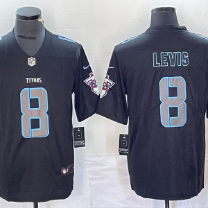 Men's Tennessee Titans #8 Will Levis Black Impact Limited Stitched Jersey