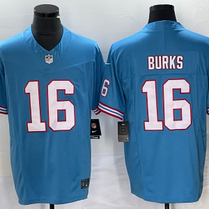 Men's Tennessee Titans #16 Burks Light Blue 2023 F.U.S.E. Vapor Limited Jersey