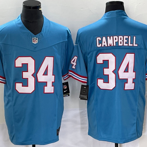 Men's Tennessee Titans #34 Campbell Light Blue 2023 F.U.S.E. Vapor Limited Jersey
