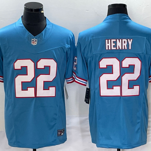 Men's Tennessee Titans #22 Derrick Henry Light Blue 2023 F.U.S.E. Vapor Limited Jersey