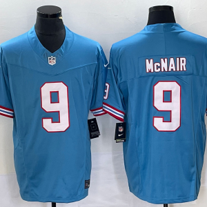 Men's Tennessee Titans #9 Steve McNair Light Blue 2023 F.U.S.E. Vapor Limited Jersey