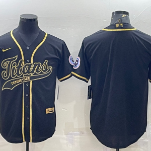 Men'sTennessee Titans Blank Black/Gold Nike Jersey