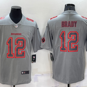 Men's Tampa Bay Buccaneers #12 Tom Brady With Patch Atmosphere Fashion Limited Jersey