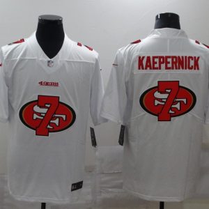 Men's San Francisco 49ers #7 Colin Kaepernick White Shadow Logo Limited Jersey