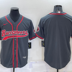 Men's Tampa Bay Buccaneers Grey Baseball Nike Jersey