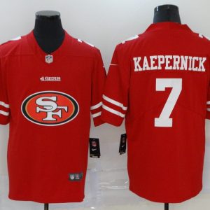 Men's San Francisco 49ers #7 Kaepernick Team Big Logo Number Vapor Untouchable Limited Jersey