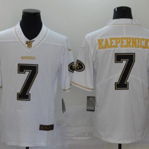 Nike San Francisco 49ers #7 Colin Kaepernick White 2020 Golden Edition Limited Jersey