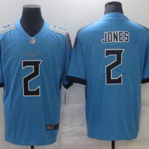 Men's Tennessee Titans #2 Jones Light Blue Vapor Untouchable Limited Jersey