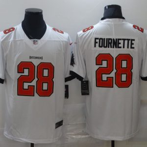 Men's Tampa Bay Buccaneers #28 Fournette White Vapor Untouchable Limited Jersey