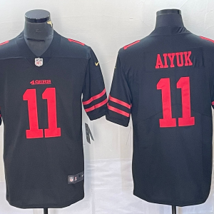 Men's San Francisco 49ers #11 Brandon Aiyuk Black 2020 NFL Draft Vapor Limited Jersey