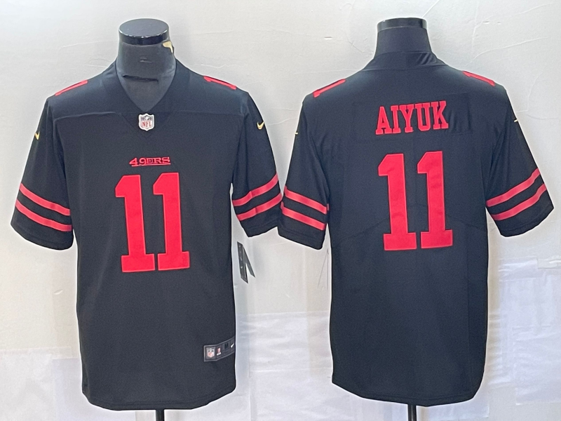 Men's San Francisco 49ers #11 Brandon Aiyuk Black 2020 NFL Draft Vapor Limited Jersey