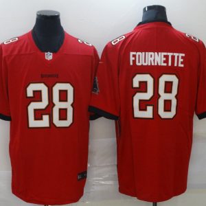 Men's Tampa Bay Buccaneers #28 Fournette Red Vapor Untouchable Limited Jersey