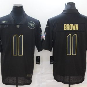 Tennessee Titans #11 A.J. Brown 2020 Black Salute To Service Limited Jersey