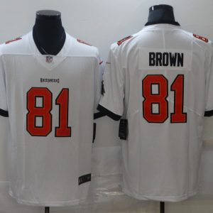 Men's Tampa Bay Buccaneers #81 Brown White Vapor Untouchable Limited Jersey