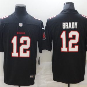 Men's Tampa Bay Buccaneers #12 Brady Black Vapor Untouchable Limited Jersey