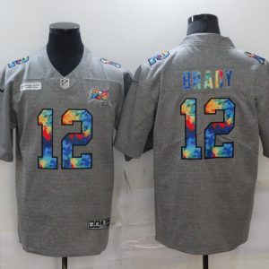 Men's Tampa Bay Buccaneers #12 Brady 2020 Grey Crucial Catch Limited Jerey