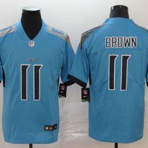 Men's Tennessee Titans #11 A.J. Brown Blue Vapor Untouchable Limited Jersey