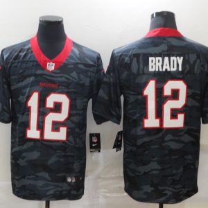 Men's Tampa Bay Buccaneers #12 Brady 2020 Black Camo Limited Jersey