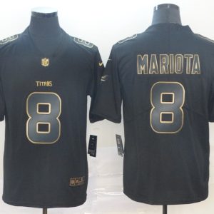 Nike Titans #8 Marcus Mariota Black Gold Vapor Untouchable Limited Men Jersey