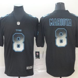 Tennessee Titans 8 Marcus Mariota 2019 Black Smoke Fashion Limited Men Jersey