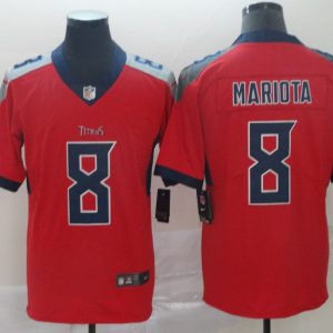Nike Titans #8 Marcus Mariota Red Inverted Legend Men Jersey
