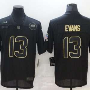 Men's Tampa Bay Buccaneers #13 Evans 2020 Black Salute To Service Limited Jersey