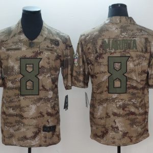 Nike Tennessee Titans #8 Mariota Camo Salute to Service Retired Player Limited Jersey