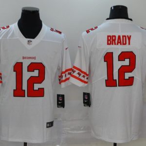 Men's Tampa Bay Buccaneers #12 Brady 2020 White Team Logo Limited Jersey