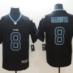 NFL 2018 Tennessee Titans #8 Mariota Lights Out Black Color Rush Limited Jerse