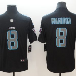 Nike 2018 Tennessee Titans #8 Mariota Fashion Impact Black Color Rush Limited Jersey