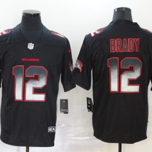 Copy Men's Tampa Bay Buccaneers #12 Brady Black 2019 Smoke Fashion Limited Men Jersey