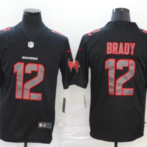 Men's Tampa Bay Buccaneers #12 Brady Fashion Impact Black Color Rush Limited Jersey