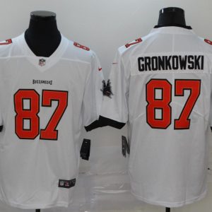 Men's Tampa Bay Buccaneers #87 Gronkowski White Vapor Untouchable Limited Jersey