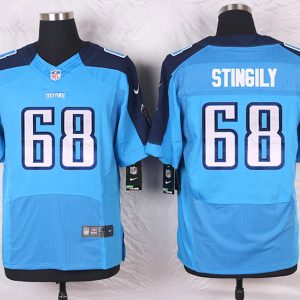 Nike Tennessee Titans #68 Stingily Blue Elite Jersey
