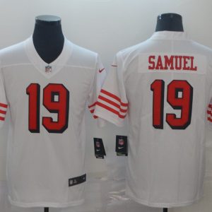 Nike San Francisco 49ers #19 Samuel White Color Rush Limited Jersey